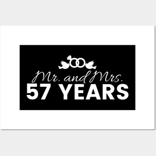 57th Wedding Anniversary Couples Gift Posters and Art